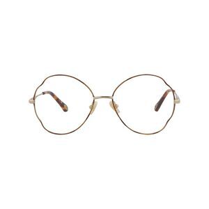 Chloé Round-Frame Metal Optical Frames Brown Womens
